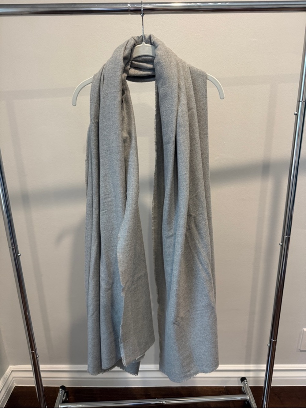 Zara Light Gray Long Scarf Wrap